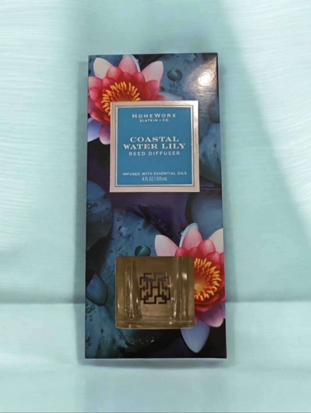 Homeworx Coastal Water Lily Reed Diffuser — Blue